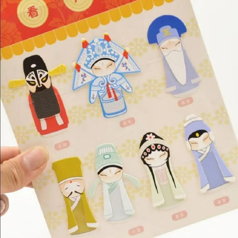 7 szt. Kreatywnych chińskie tradycyjne zakładek do opery pekińskiej operze pekińskiej do malowania twarzy spinacz do papieru znacznik strony prezent dla dzieci