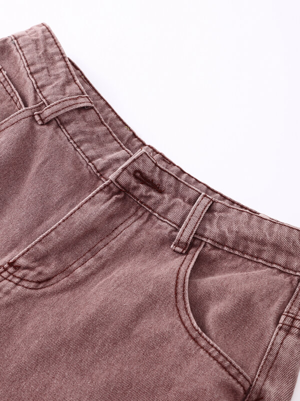 Y2k Street Cargo Pants donna sciolto a cinque punti Star Patchwork Jeans femminili 2023 autunno inverno Retro Lady Denim pantaloni a gamba larga