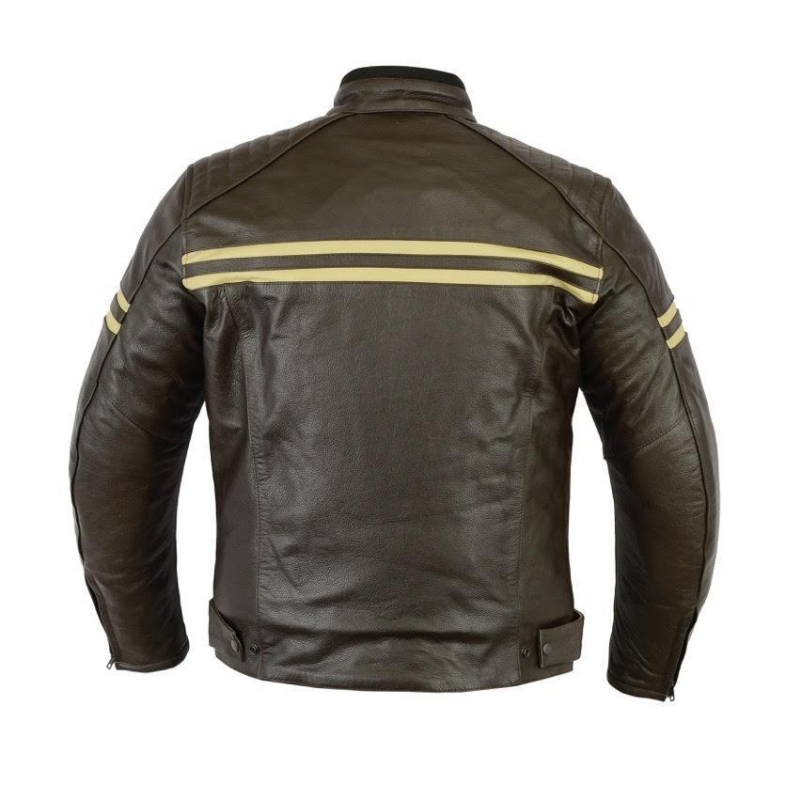 Chaqueta de cuero Vintage para hombre, chaqueta de moto de cuero, tendencia de moda europea y americana