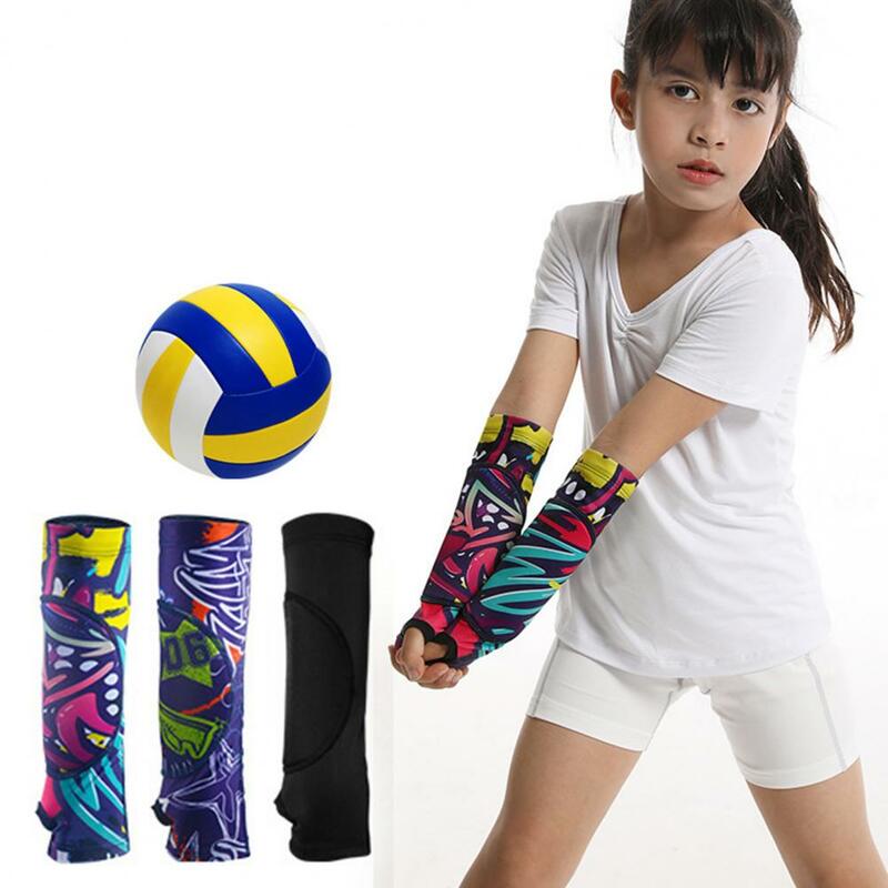 Дышащие рукава для волейбола, мягкие дышащие рукава для волейбола с отверстием для большого пальца для поглощения пота, Защитная пленка для рук
