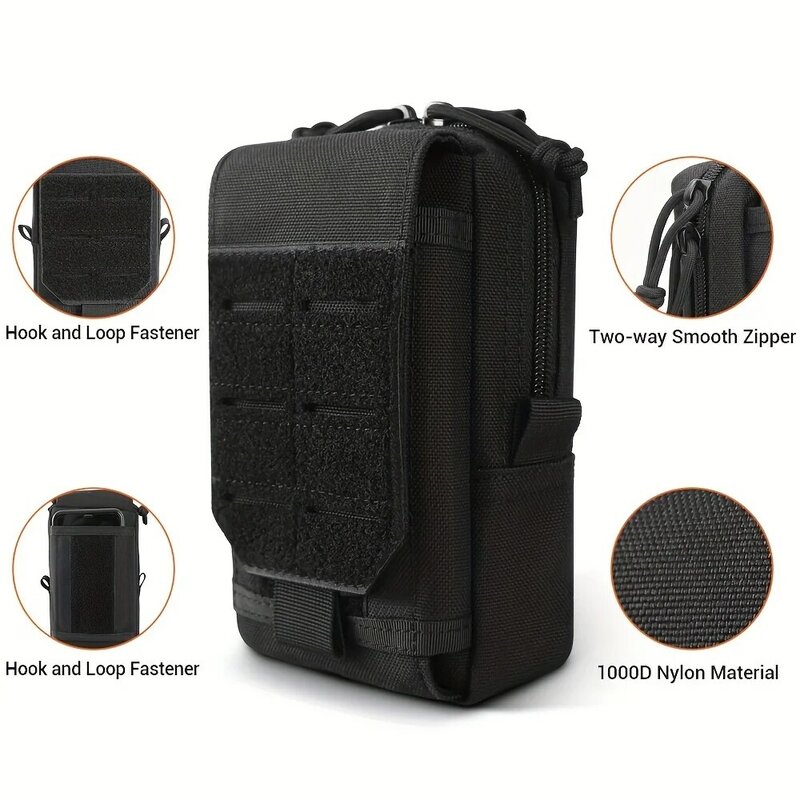 กระเป๋าคาดเอวแนวยุทธวิธีสำหรับผู้ชายกลางแจ้งกระเป๋าเครื่องมือ EDC กระเป๋ากระเป๋าโทรศัพท์มือถือ
