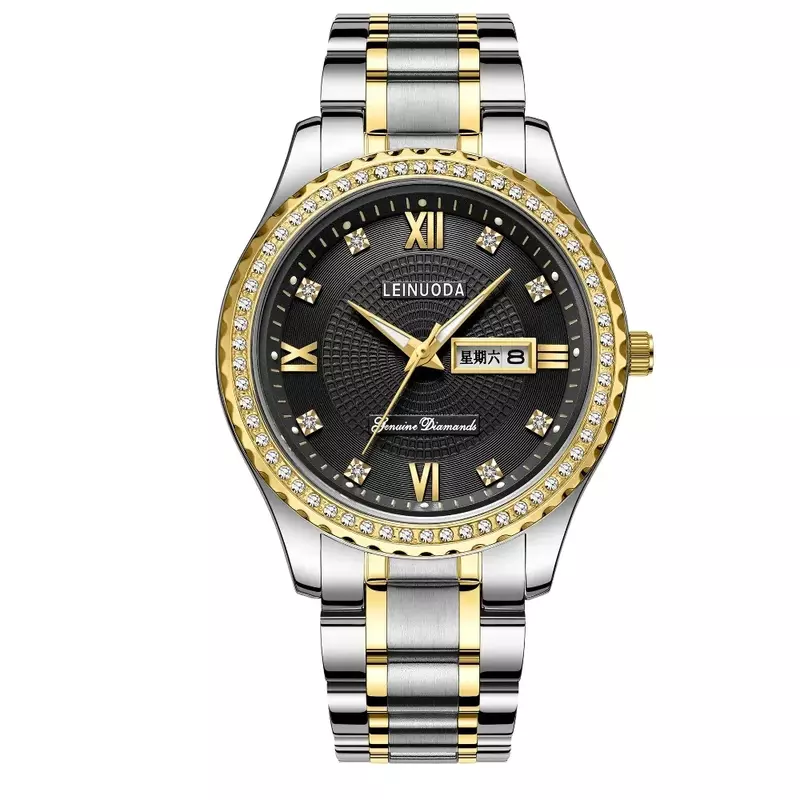 Luxury Men's Watch Roman Shiny Scale Fashion Casual Sport Waterproof Steel Quartz Watch Date Sonic International Grade Brands