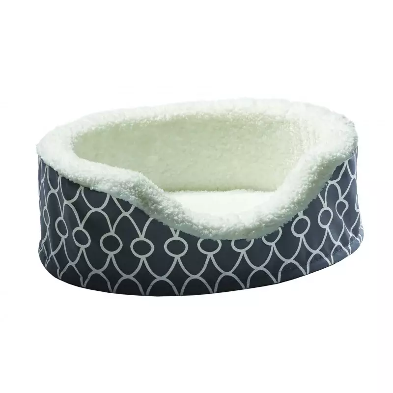 MIDWEST QT grey TFLN NEST PET BED 20IN