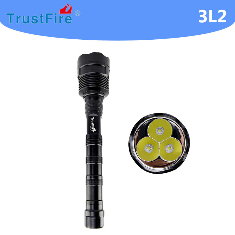 TrustFire 고성능 LED 손전등, 탐색 랜턴, 3T6 TR-3T6 업그레이드, TR-3L2 3L2, 3800LM