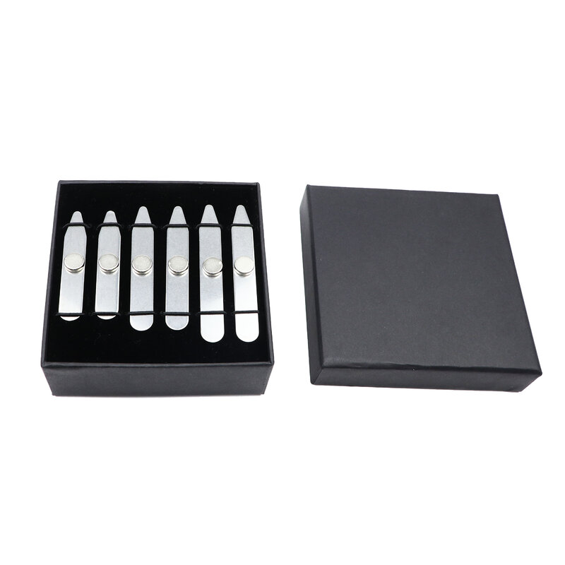 3 Size Stainless Steel Collar Stays For Man Collar Support Business Men Gift Shirt Bone Stiffener Inserts Fixed Jewelry With Box