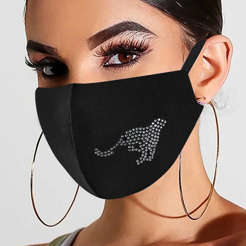 1 шт. Женская модная популярная женская маска с принтом, моющаяся многоразовая маска без давления для длительного ношения