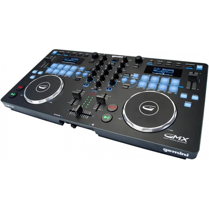 Gemini Sound GMX Versatile DJ Controller & Media Player - Compact USB/MIDI System with VirtualDJ LE, Ideal for Mobile DJs & Live