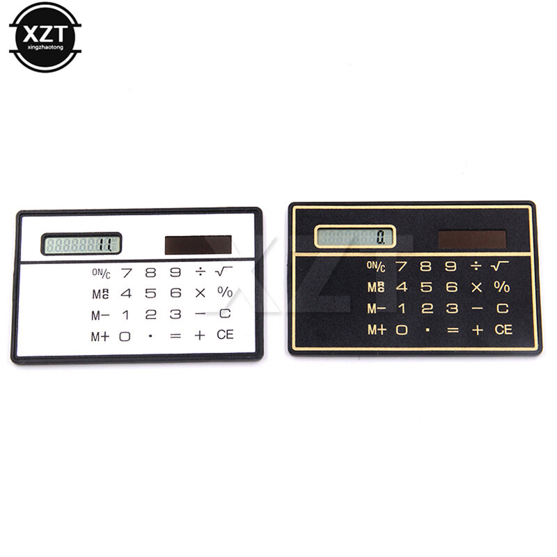 Calculadora de energia solar ultra fina de 8 dígitos com tela sensível ao toque design de cartão de crédito portátil mini calculadora para a escola de negócios