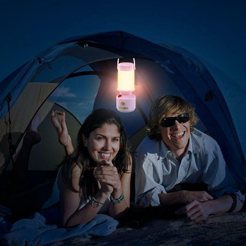 Luz de Camping pequeña para exteriores, linterna de noche portátil recargable, lámpara LED para tienda de campaña