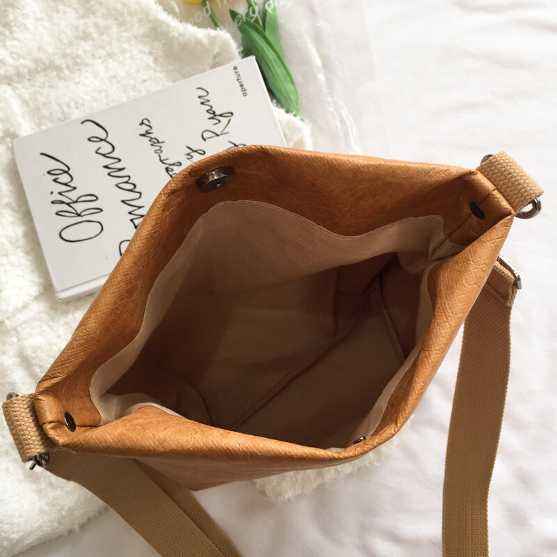Винтажные бумажные тканевые сумки через плечо для женщин, Новая модная женская брендовая маленькая Женская креативная сумка через плечо с надписью