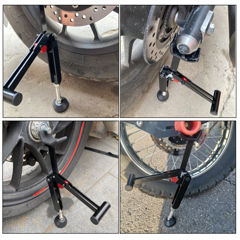 Universal Upgrade Foldable Motorcycle Rear Wheel Stand Jack Lift Portable Moto Lift Stand Parking Frame with Handle Easy to Use