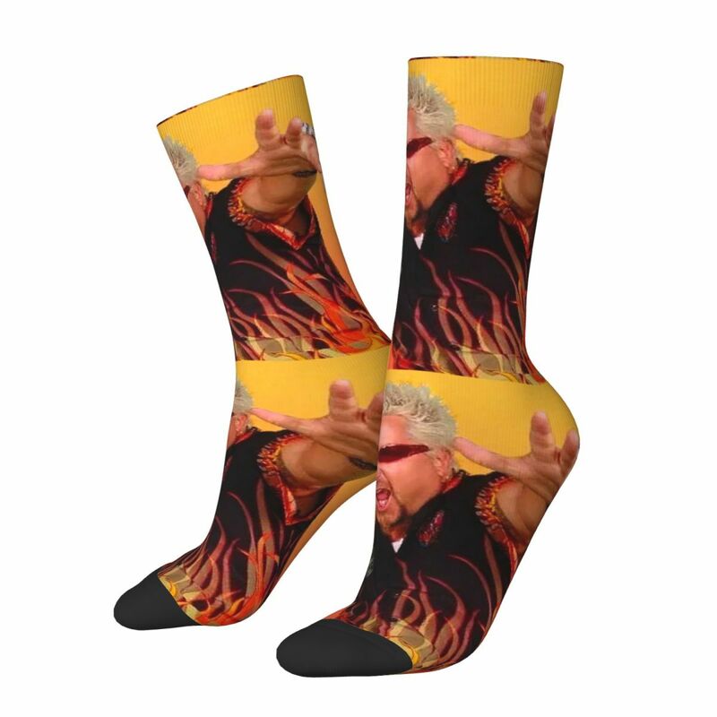 Носки Guy Fieri, поглощающие пот чулки в стиле Харадзюку, всесезонные длинные носки, аксессуары для подарка унисекс