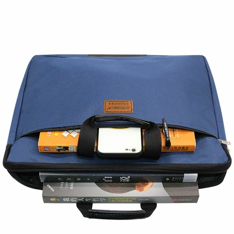 Saco de arquivo portátil com pano Oxford, Multi-camada Informação Bag, papelaria Student, Zipper Bag, Material de escritório, A4