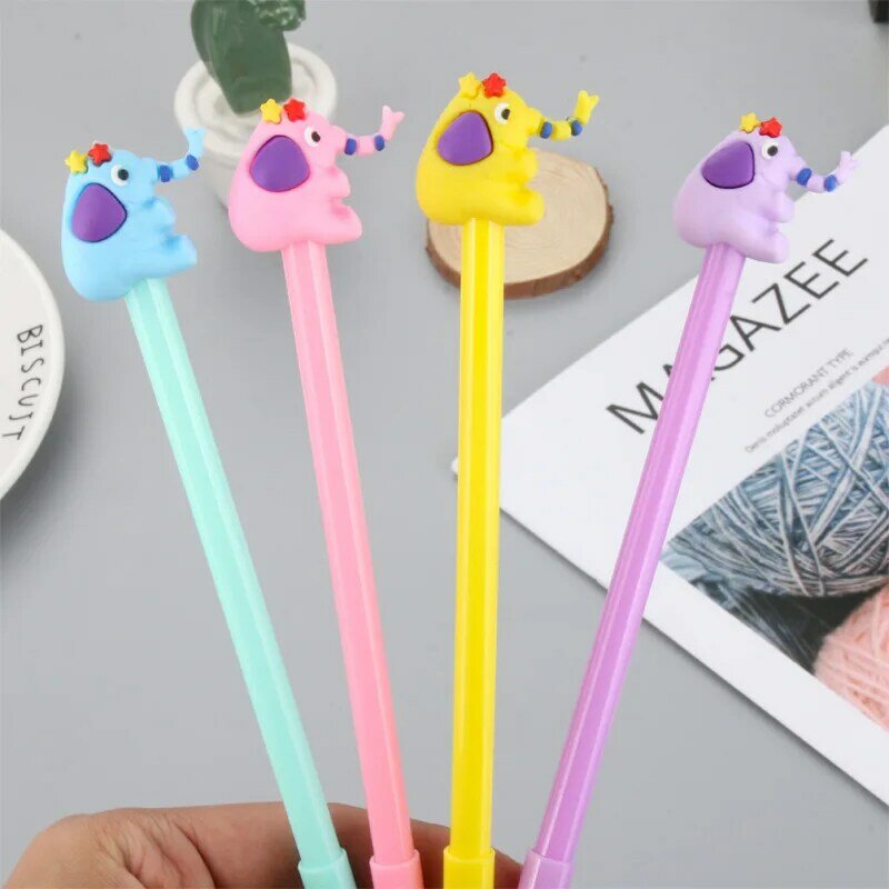신제품 귀여운 코끼리 중립 펜, 공장 다이렉트 크리에이티브 학생 학습 문구 간단한 동물 서명 펜