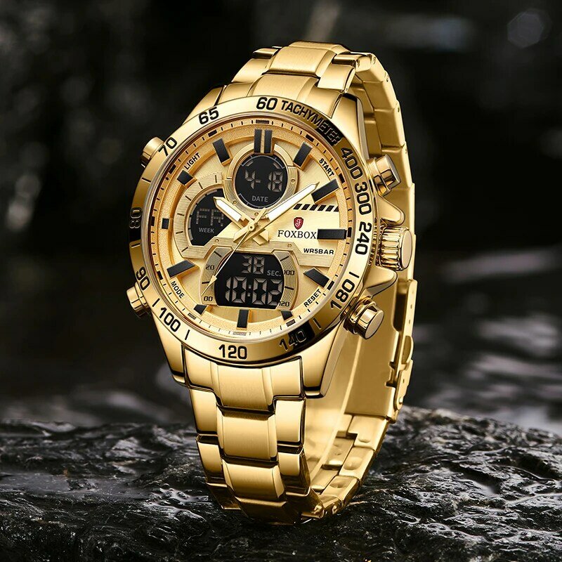 LIGE-Relógio militar de quartzo impermeável masculino com caixa, relógio de pulso comercial, relógios de moda, marca de luxo, 50ATM, 2023