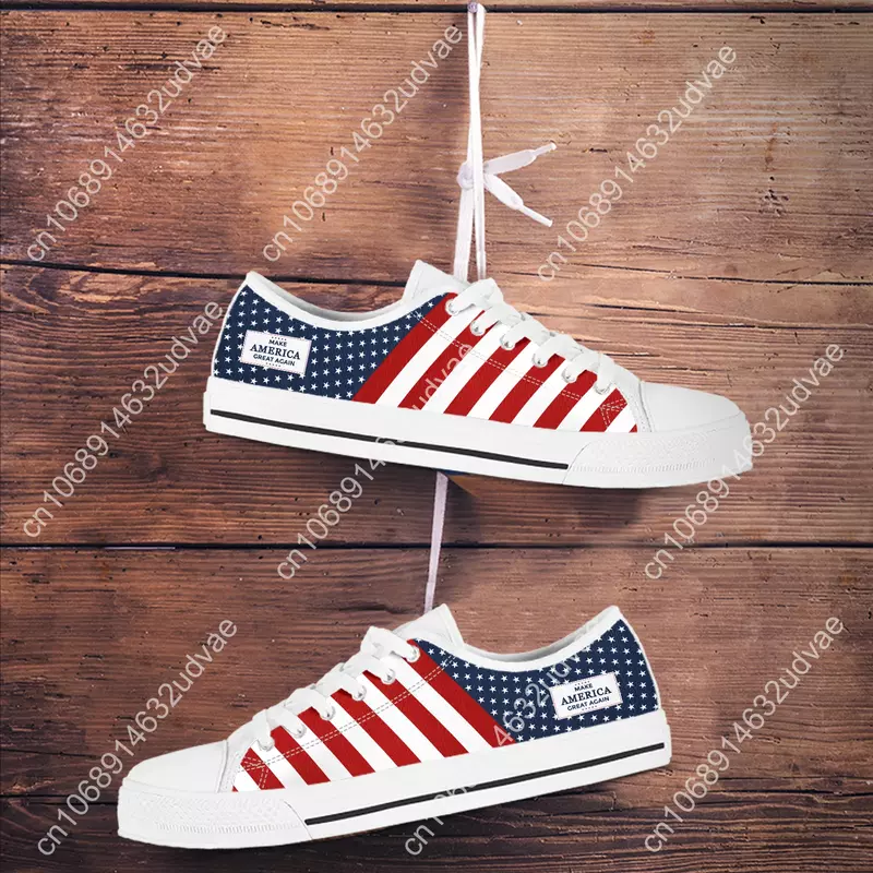 Женская летняя повседневная обувь на плоской подошве с американским флагом