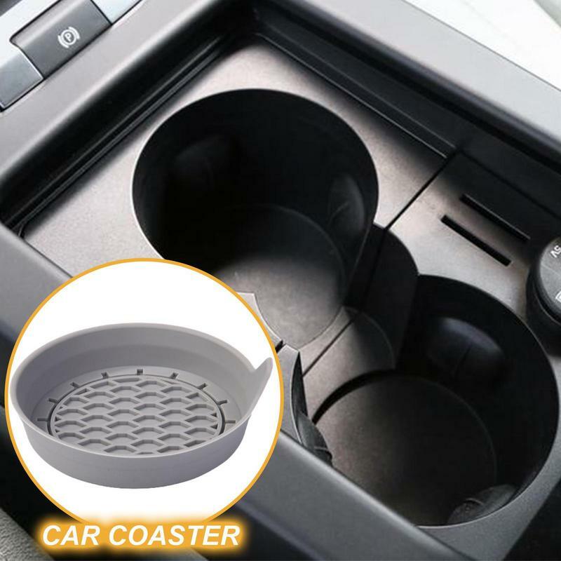 Car Coasters For Cup Holders Silicone Cup Holder Coasters For Car Sift-Proof Non-Slip Waterproof Car Interior Accessories
