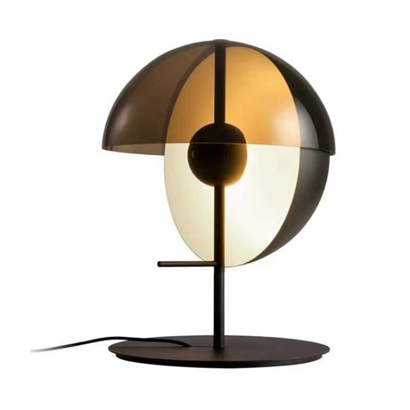 Настольная лампа в скандинавском стиле, креативный полусферический круглый декоративный прикроватный светильник для гостиной, комнаты, спальни, ночник, искусство
