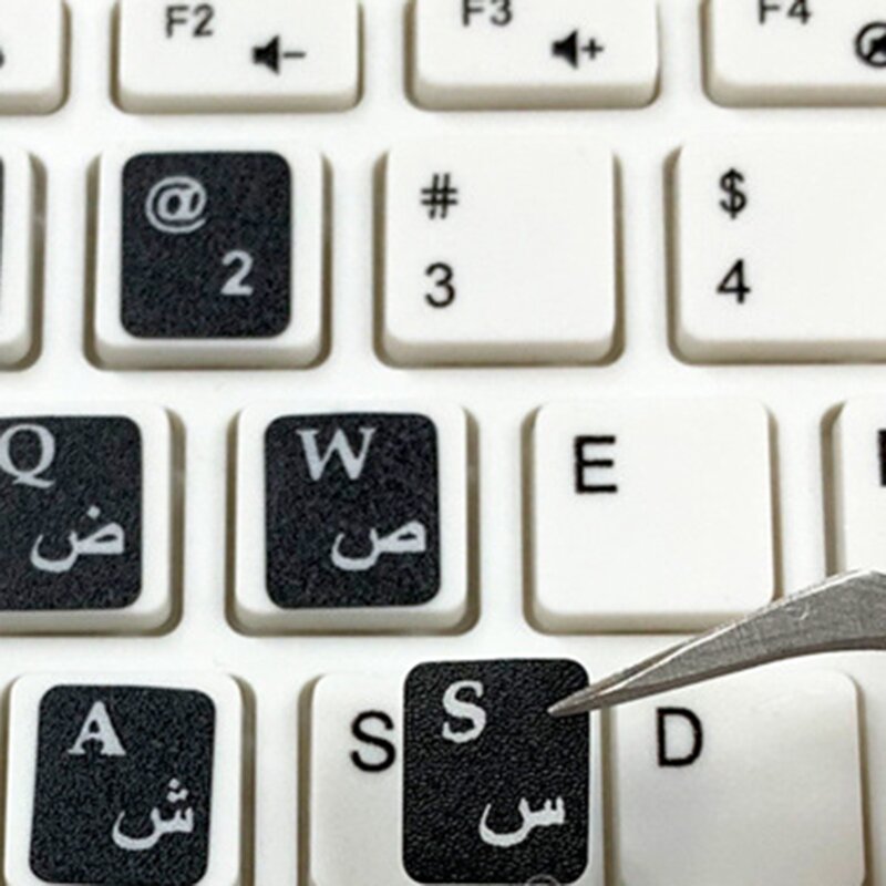 18x6,5 см тайские белые черные кнопки с буквами, наклейки на клавиатуру с алфавитом