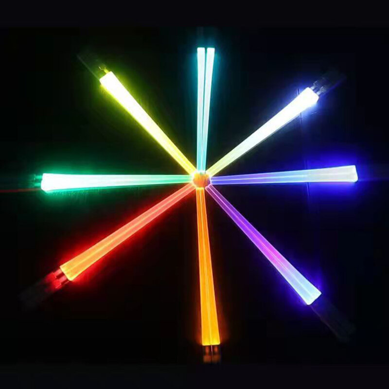 Световой меч, светодиодные светящисветодиодный палочки для еды, светящиеся палочки для жарки, домашняя кухня, столовая светящаяся многоразовая посуда, тема звездного войны