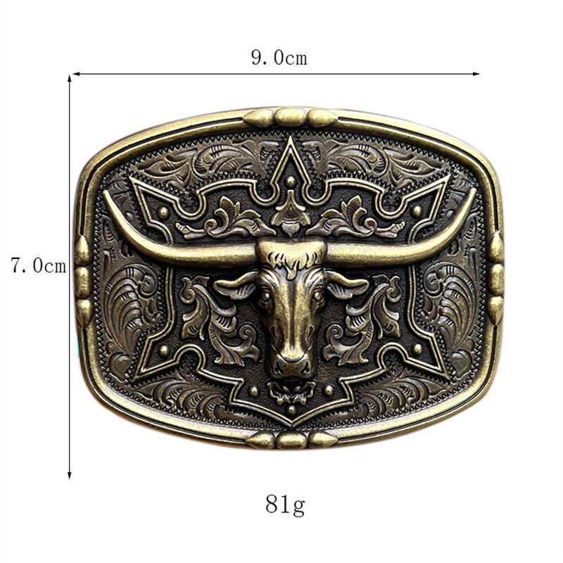 Bullhead belt buckle western ethnic style