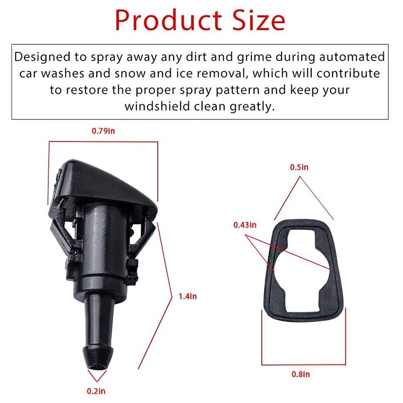 Windshield Washer Squirter Nozzle Spray For Chrysler Dodge Jeep 4805742AB, 5116079AA