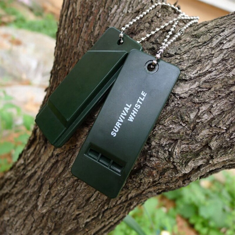 Outdoor Survival Whistle Keychain, Rugby Árbitro, Camping, Ferramentas de emergência, 3 Frequência