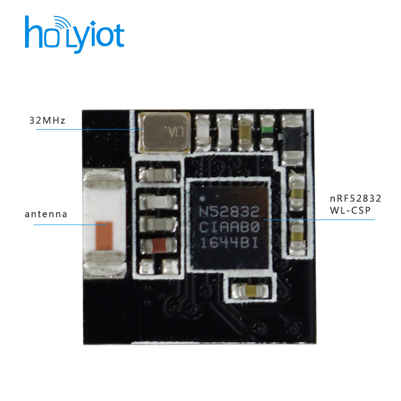 Holyiot-módulo receptor inalámbrico FCC CE nRF52832, transmisor de frecuencia de desplazamiento 2.4GHz Ble 5,0, Bluetooth