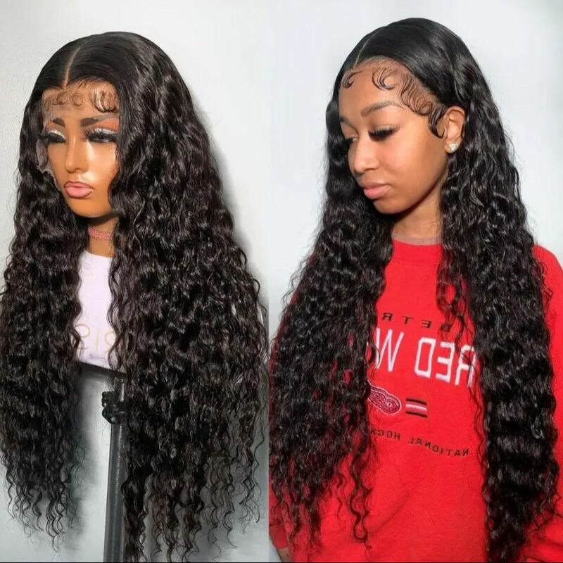 30 Inch Deep Wave Lace Front Wig 13x4 Human Hair Wigs For Women Peruvian Human Hair Remy Transparent HD 13x6 Lace Frontal Wigs