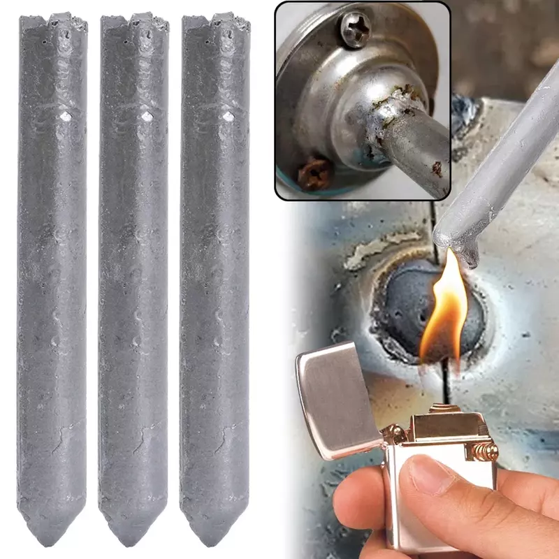 سهلة تذوب النحاس الحديد الألومنيوم التصحيح حتى قضيب الفولاذ المقاوم للصدأ إصلاح عدة 3/6/9 قطعة درجة حرارة منخفضة قضبان لحام لإصلاح ثقوب