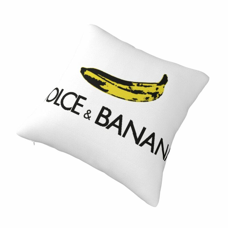 Dolce & バナナ-ソファ用スクエアピローケース、枕を投げる