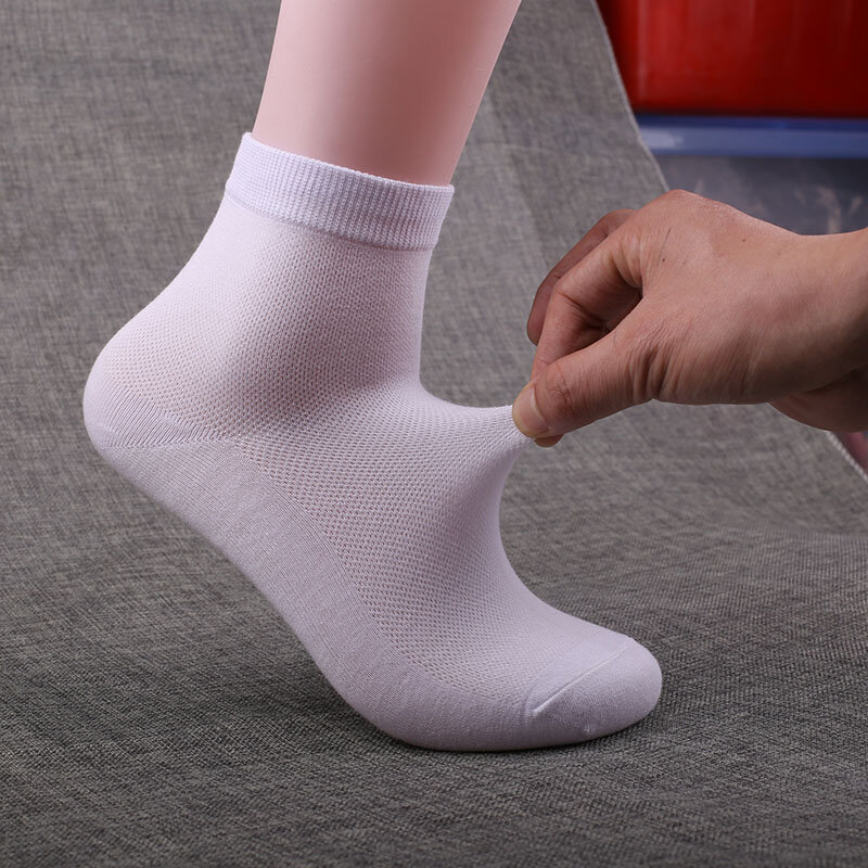 3 Pairs Men's Cotton Socks Four Seasons Casual Harajuku Comfortable Business Ankle Breathable Net Socks Soft Simple Fashion