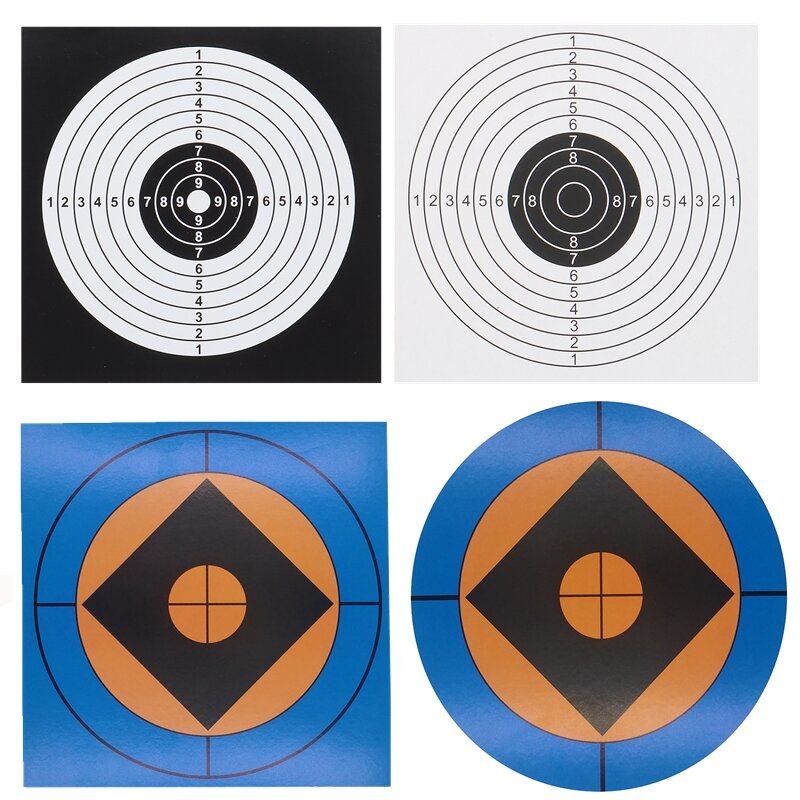 17CM Air Shot Paper Target 100PCS scatola di metallo BB Catcher Target Holder trappola per Pellet per fucile ad aria compressa/pistola softair