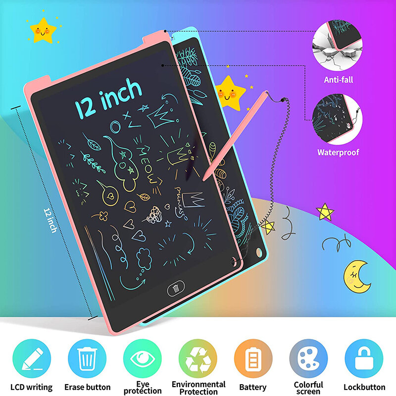 12 inch Writing Board Drawing Tablet LCD Screen Writing Tablet Digital Graphic Tablets Electronic Handwriting Pad Toys for child