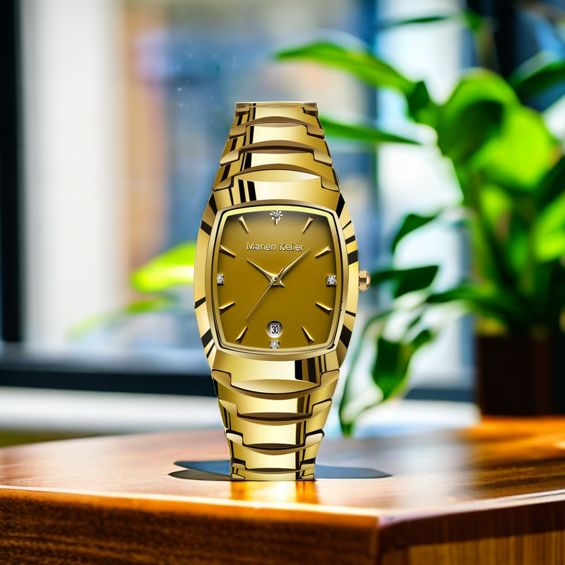 Orologio al quarzo impermeabile in acciaio al tungsteno con cinturino per orologio da coppia di tendenza della nuova moda di Marlen