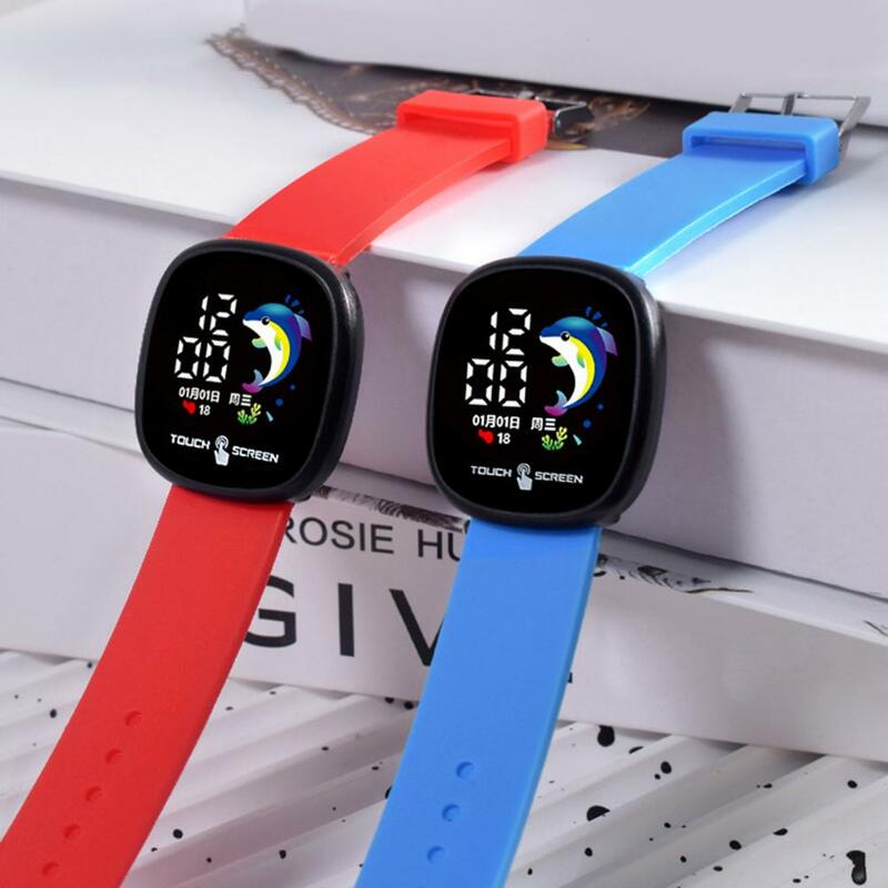 Orologio elettronico di tendenza della moda quadrata Display luminoso orologio sportivo intelligente per bambini orologio elettronico regalo di compleanno di natale