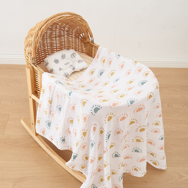 Kangobaby #Bamboo Cotton Fashion# Indoor And Outdoor Anytime Anywhere Baby Wrap Muslin Swaddle Blanket