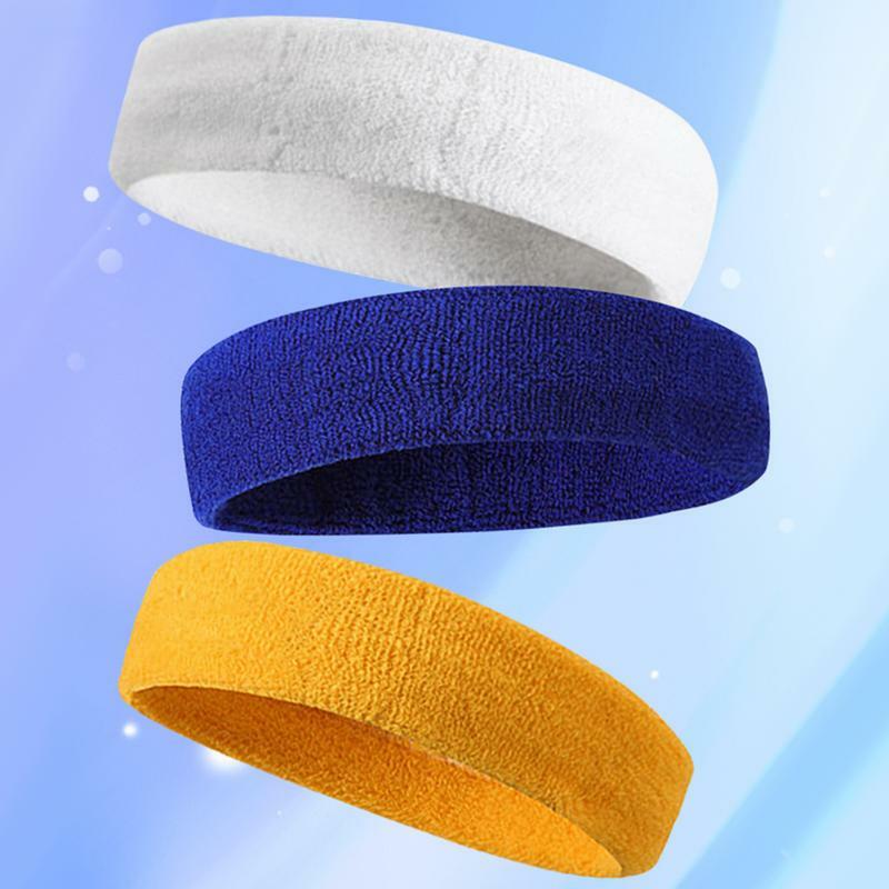 Elastic Absorbent Sports Headband para homens e mulheres, bandagem de cabelo, suor, corrida, fitness, ciclismo, corrida, tênis, ioga, academia