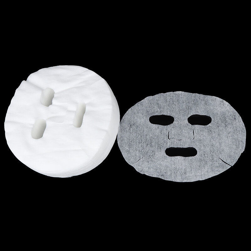 Mascarilla facial desechable de algodón, herramienta de belleza, suave, no tóxica, transpirable, lote de 100 unidades