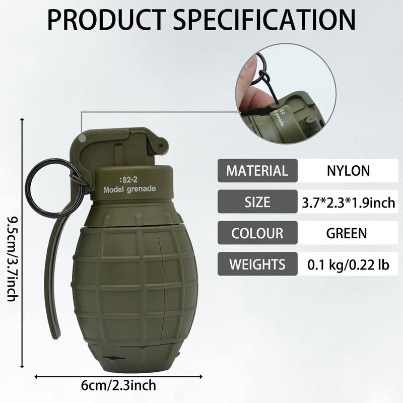 82-2 戦術的なエアガン手榴弾のおもちゃ 強力なスプリングインパクト CS バトルゲーム用ペイントボールシューティングナイロン手榴弾おもちゃ