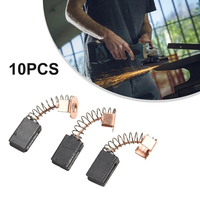 10Pcs Set Carbon Brushes 5mmx8mmx12mm For Black Decker Angle Grinder G720 Spare Parts Polishing Machine Replacement Accessories