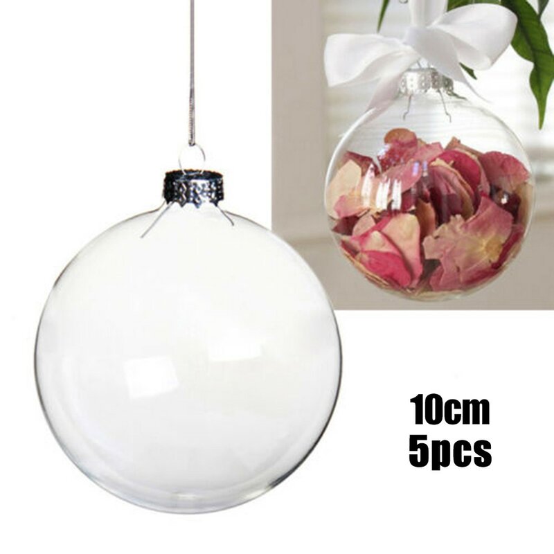 Clear Christmas Balls Decorations 2023 Baubles Diy Fillable Christmas Tree Ornaments Xmas Pendant Plastic For Home Outdoor