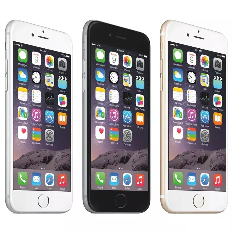 APPLE-Authentique smartphone iPhone 6 de 16, 64 ou 4.7 Go débloqué, téléphone portable, 1 Go de RAM, processeur A8, écran de 128 pouces, caméra 8 Mpx, connectivité 4G, lecteur d'empreinte digitale