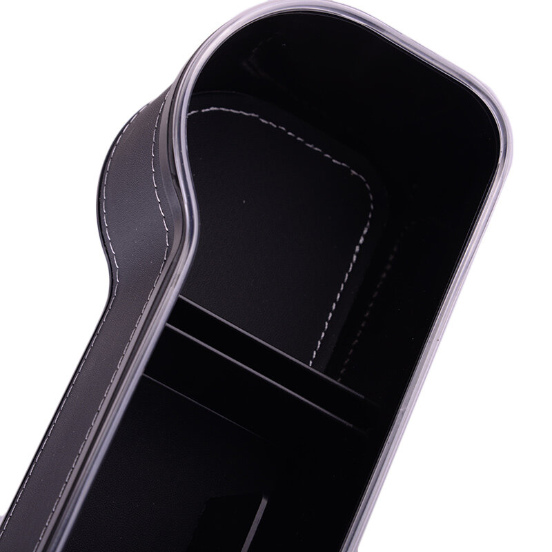 Caja de almacenamiento de relleno de espacio de asiento de consola de coche Beige, organizador de bolsillo, portavasos, USB Dual, 1 par