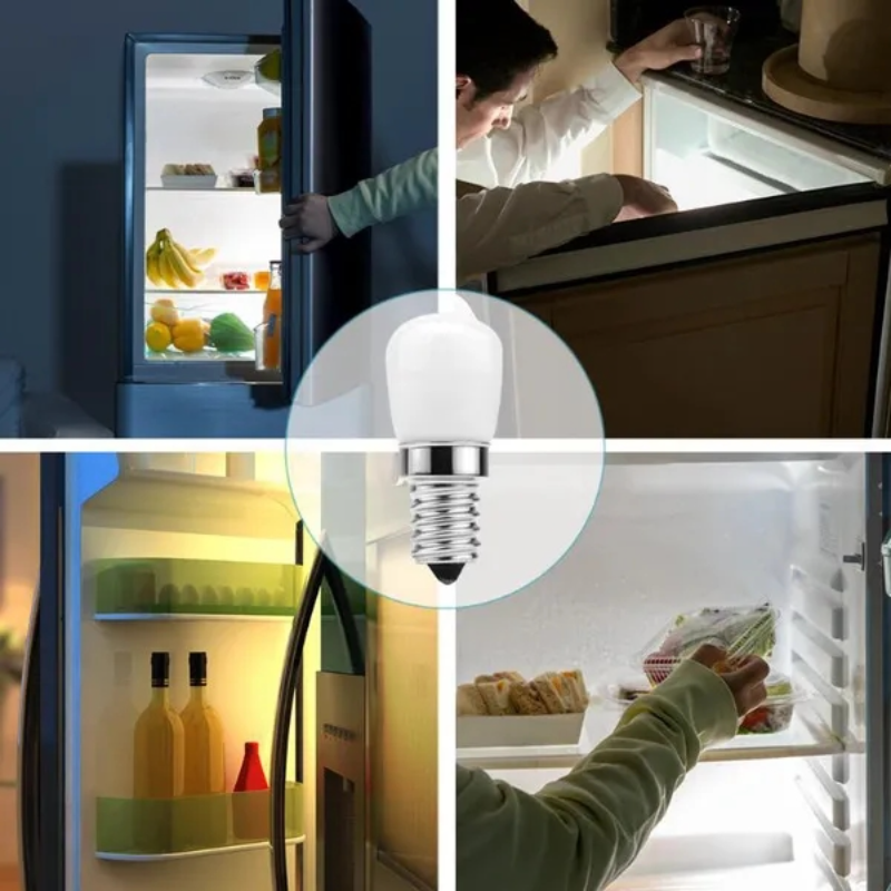 3PCS หลอดไฟ LED E12/E14ตู้เย็นหลอดไฟ220V LED ตู้เย็นโคมไฟสกรูหลอดไฟสำหรับตู้เย็นจอแสดงผลตู้
