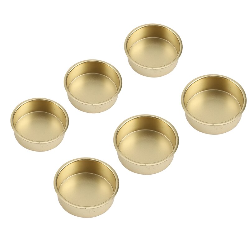 6Pack Christmas Golden Candle Cups, Iron Candles, Utensils, Lighting Accessories, Metal Candle Holders