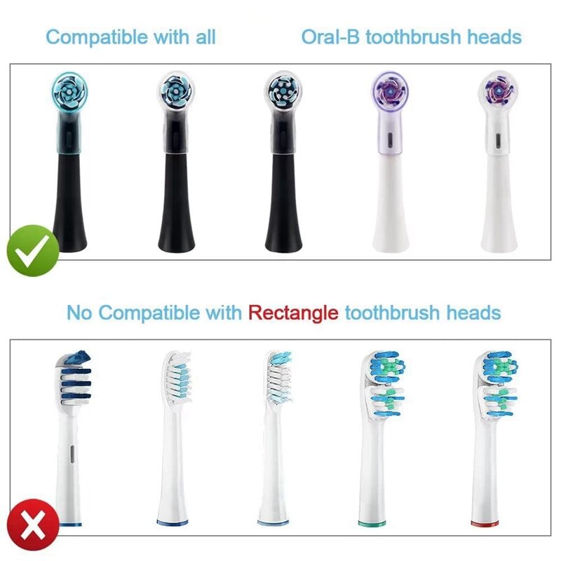 Toothbrush Heads Dustproof Cover, Compatível para Oral B, Fits para Oral-B IO Series, Viagem Conveniente, 6 Pack