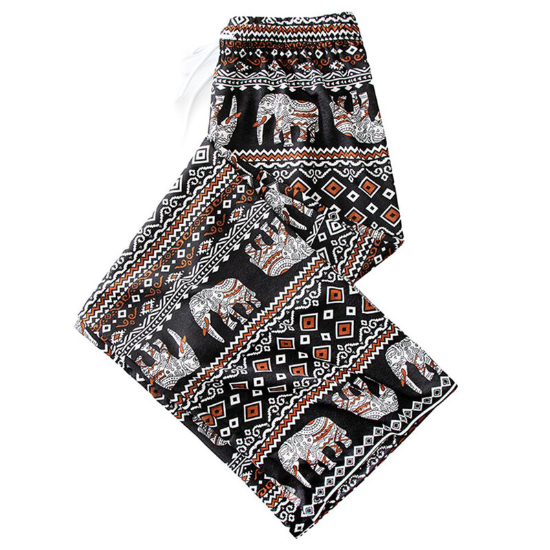 Eleganckie damskie spodnie plażowe z szerokimi nogawkami do jogi i słonia na wiosnę i lato dostępne w wielu kolorach
