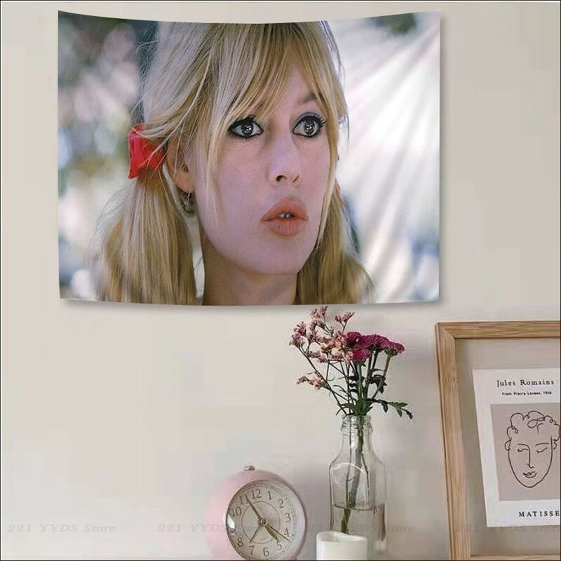 Permadani hiasan dinding permadani dinding Bohemian warna-warni permadani hiasan dinding Bardot Brigitte Film Perancis menarik