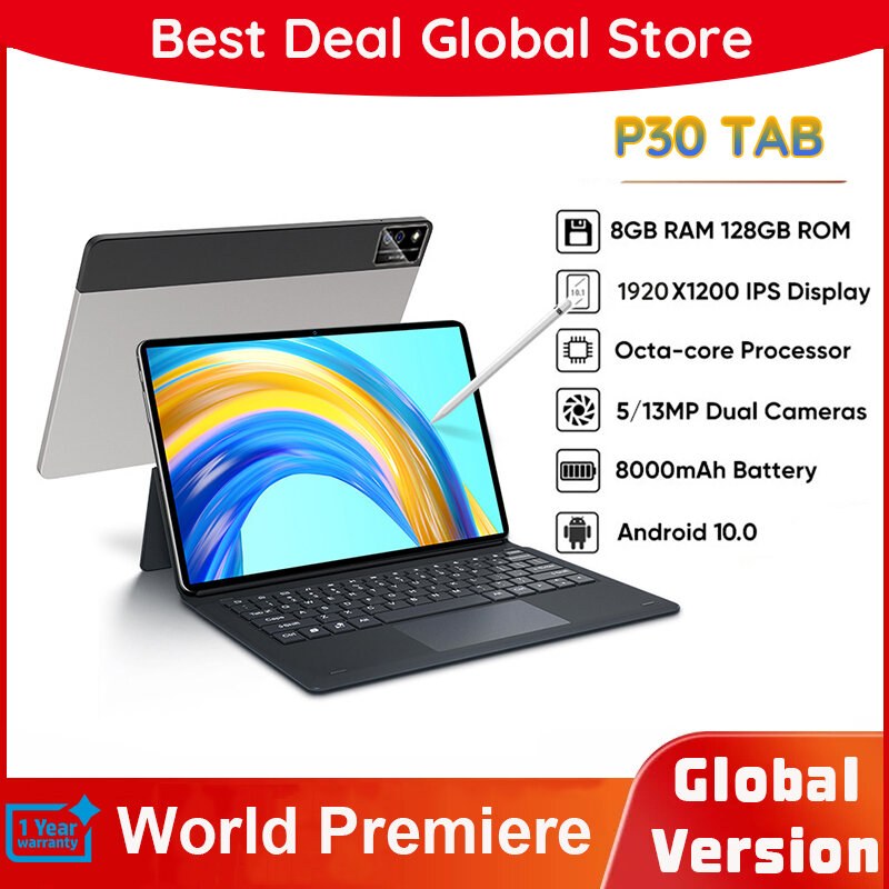 Neueste 10 inch tablet PC 8GB RAM 128GB ROM Octa Core 1920x1200 IPS 5G WiFi tabletten Android 10.1 "планшет Bluetooth Geschenk Pad
